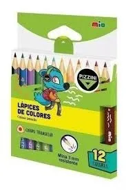 Lapices De Colores Cortos Pizzini X12