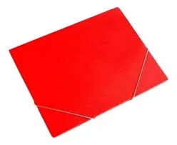 Carpeta Cartulina Of 3 Solapas C/elastico Roja