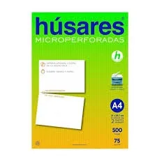 Hojas Microperforadas Al Medio A4 Husares