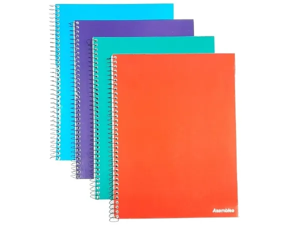 Cuaderno Espiral Tapa Dura Carton A4 80 Hojas Cuadriculado