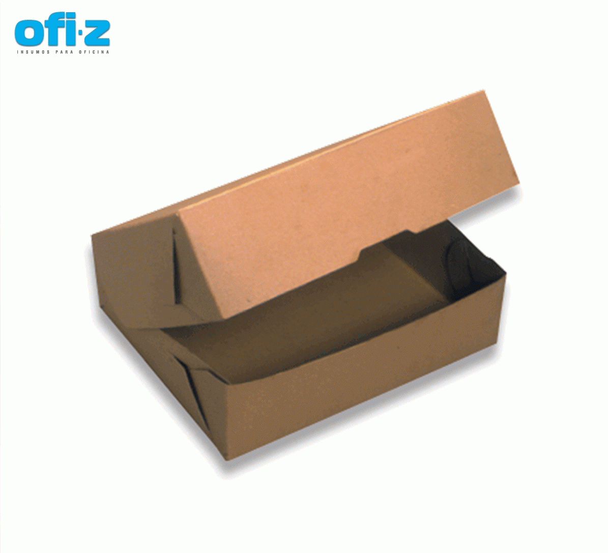 Caja archivo de cartón A4 tapa volcada - Ofi-Z