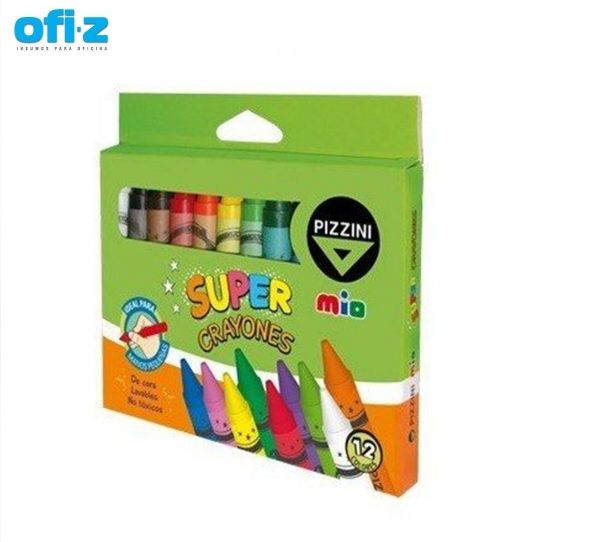 Crayones Pizzini X 12u - Ofi-Z | Insumos Para Oficina Y Empresas